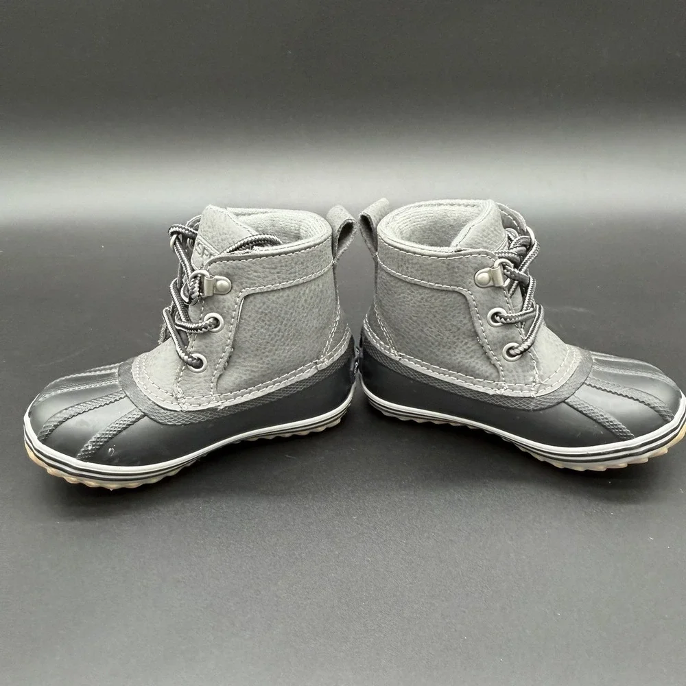 Sperry Kids Bowline Boot Boys Size 6M Black Grey‎ Lace Up 61911